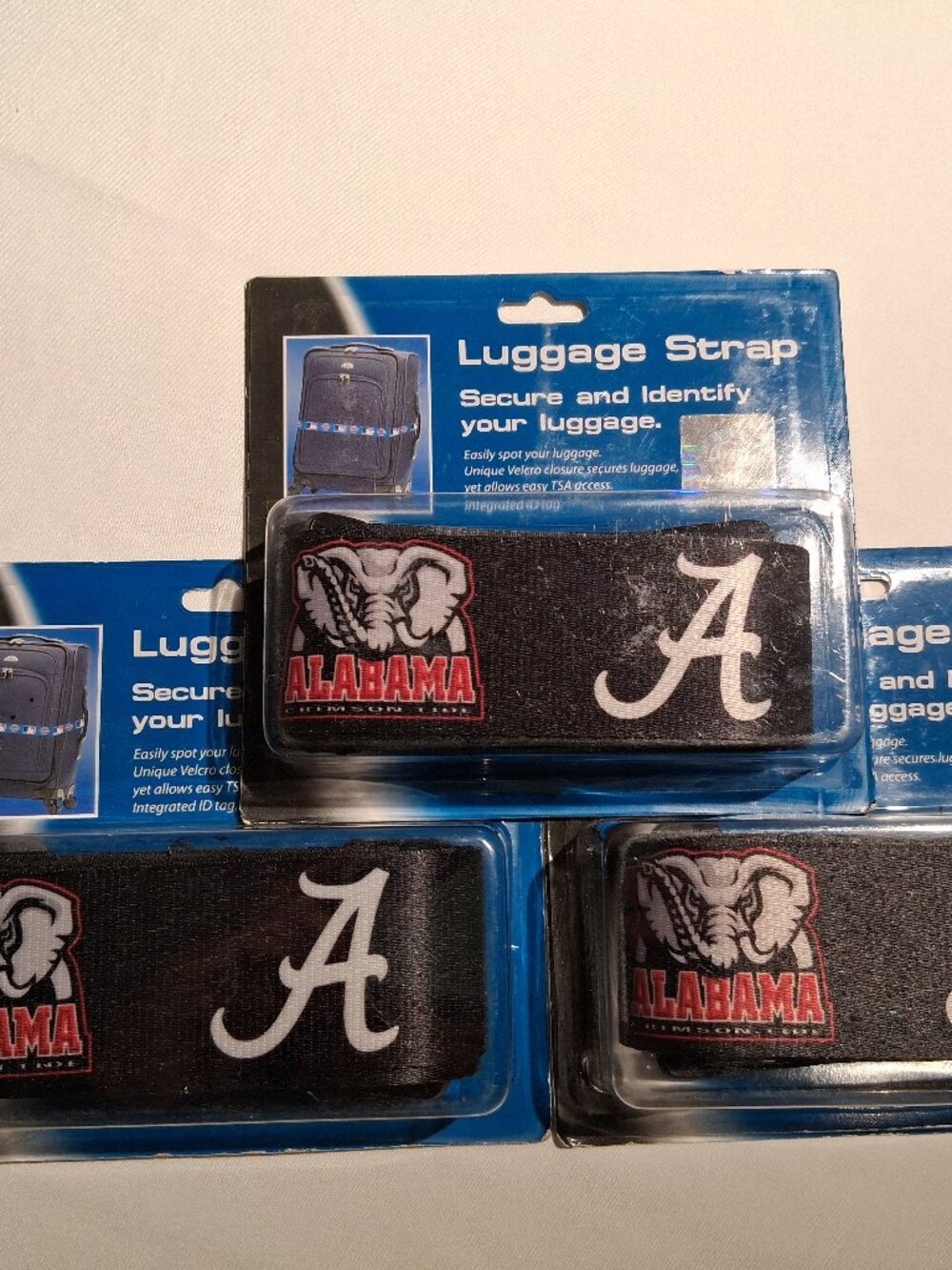 Lot of 3 Alabama Crimson Tide Luggage Straps Siskiyou Sports NIP Brand New